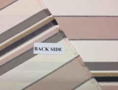 BALLARD DESIGNS AMBERLY BLUSH PINK TAILORED STRIPE FURNITURE FABRIC BY YARD 56″W