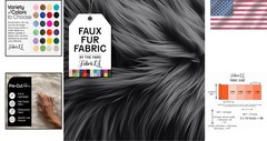 Explore Luxurious Dark Gray Faux Fur – 36″ x 60″ for Elegant Upholstery & Crafts