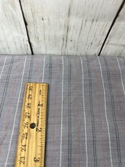 Fabric Blue Pinstripe Red White Cotton 2.33 Yards 48″ Wide Washed