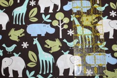 [FAT QUARTER] 100% COTTON Baby Gender Neutral KID Cute ZOO Animals Child MILLER