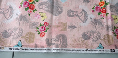 Buttercream For Joann Fabrics Silhouettes of Queen Ladies & Roses Quilt Fabric