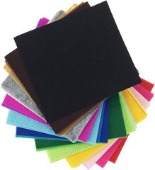 42 Assorted Acrylic Felt Sheets 10Cm X 10Cm For Crafts Fabric Diy Projects