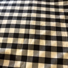 Cotton Black/ White/ Gray Check Fabric 44”x60”/ Unbranded