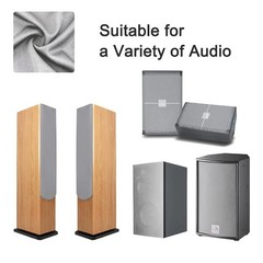 Gray Tulle Speaker Grill Cloth Stereo Fabric Replacement Home Repair Unit