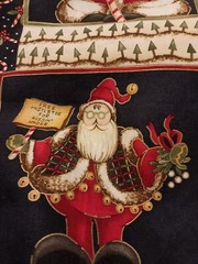**SALE**Christmas Fabric For Lg. Throw Pillow Quilt Crafts Whimsical Santa