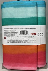 Rainbow Stripes Pattern Fabric 100% Cotton Singer 1 Yd Quilting Sewing New