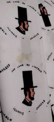 Abraham Lincoln Fabric Illinois Jaycees Printed Polyester DISCO Fabric 2 yards