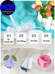 Pack of 25 Yard Chiffon Fabric, Sheer Soft Draping Fabric Bolt for Wedding Party
