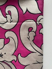 Clarke & Clarke Pink Classical Fabric Remnant 24″x24″