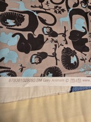 Emma &Mila Baby Mine Grey Animals Fabric, Mother Baby Animal Theme