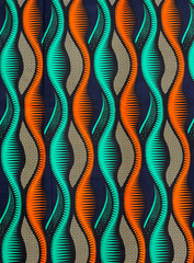 Polyester High Quality Design Wrapper -Green, Navy, Orange , Black , White