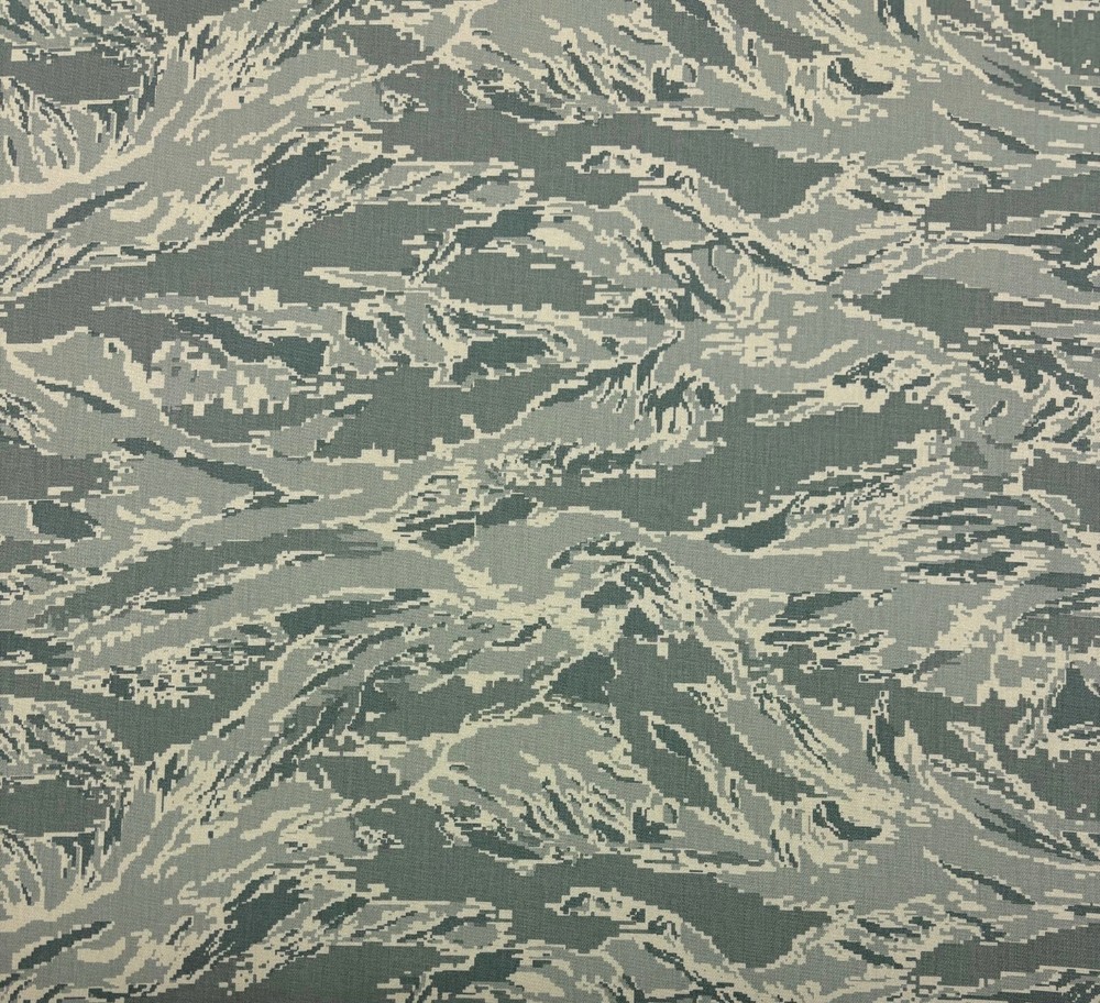 AIR FORCE TIGER STRIPE NY/CO SOFT TWILL MILITARY FR CAMO FABRIC BY THE YARD 59″W