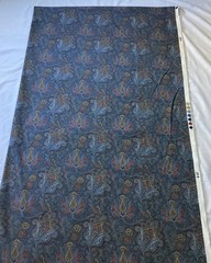 3+1/2 Yards Kaufmann Drapery Upholstery Fabric Blue Paisley 56″ Wide