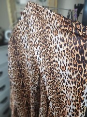 Cheetah Animal Print Fabric Brown Black White Animal Theme Material Pattern