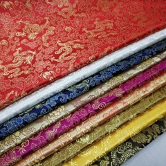 DIY Oriental Chinese Fabric Dragon Brocade Kimono Hanfu Cheongsam Dress Cloth
