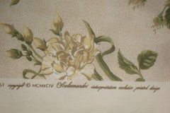 6.83 yds Scalamandre Fabric Fleurs Anglaise Floral Roses 100% Cotton 246″