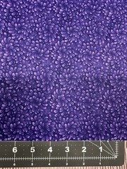 (B131) 1 1/2 Yds Purple Swirl Floral Cotton Fabric