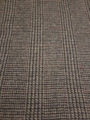 100% Wool Gray Plaid Fabric/Pillows, Crafts, Home Dec USA Made BTY