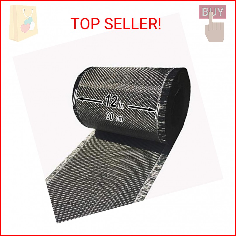 5 FT x 12″ – Carbon Fiber FABRIC-2×2 Twill WEAVE-3K/220g