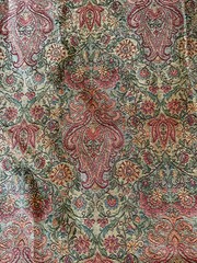 3 Yds New Paisley Floral Jacquard Upholstery Fabric Heavy Maroon Kravet? Fringed