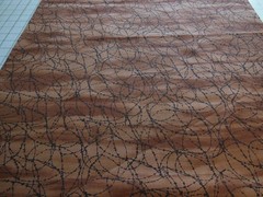 Barbed Wire Print Fabric from Blank Quilting #5381, 44″x44″