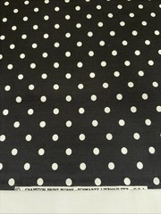 100% Cotton Fabric By The Yard – White Polka Dot On Black – 45” Wide