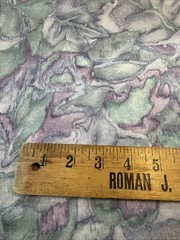 Watercolor Purple Green Cotton Drapery Curtain Upholstery Fabric 4 yard