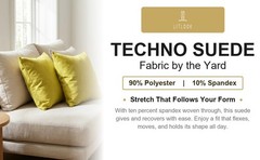 Techno Suede Fabric by the Yard 4-Way Stretch 280 GSM Poly Spandex Knit Apparel