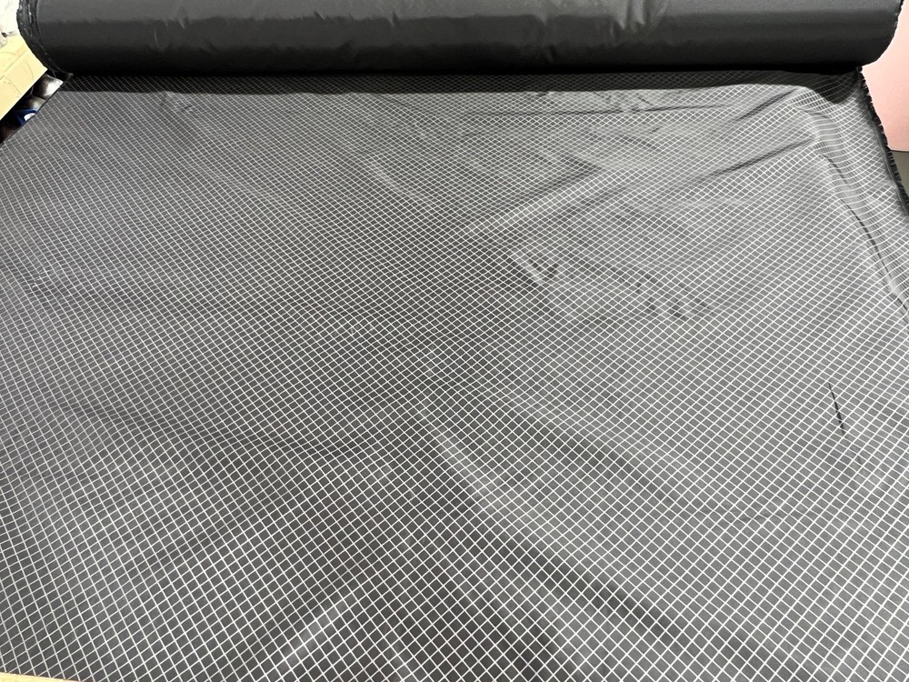 Black Nylon 70D Pack Cloth Grid Pattern Fabric Outdoor Gear MYOG USA By The Yard