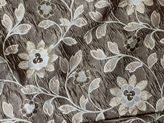 Brown Gold Ivory Floral Metallic Brocade Fabric 50” Width Sold By The Yard