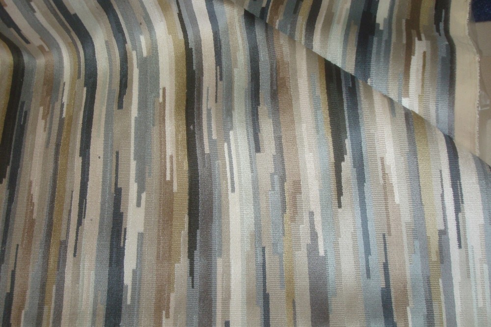 1 of 7 yds Romo Fabric Epingle Velvet Benito Gunmetal Upholstery 55″ x 36″ BTY