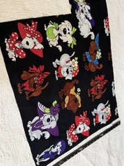 OOP Loralie Harris Dear Doggie Tossed Black Fabric 2007 Irregular Remnant