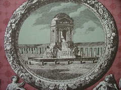Marvic Textiles Curtain Fabric Les Vues De Paris Mulberry Upholstery Cushion