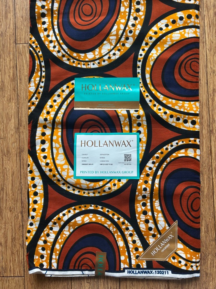 100% COTTON DUTCH WAX PRINT – KITENGUE – ANKARA – 6YARDS ( BY HOLLANWAX )