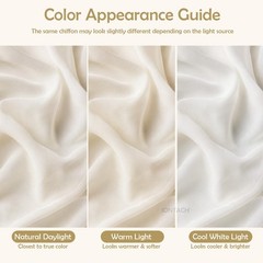 Chiffon Fabric PreCut Sheer Wedding Arch Draping Ivory 60 Inch x 5 Yards