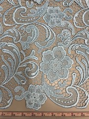 Maggie LIGHT BLUE Guipure Venice Heavy Lace Fabric by the Yard – 10019