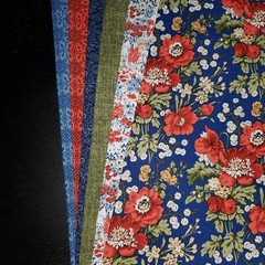 Lot Of 6 Cotton Fabric 20″ x 40″ Rectangular Shaped. Beautifully Designed