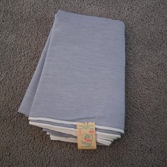 60s G.C. Murphy Co. NOS Fabric Remnant 6Y 45″ x 216″ Blue White Ticking Hickory