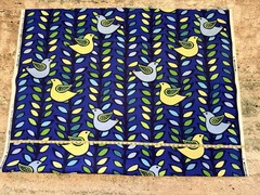KAS Richloom Fabric Bird and Leaf MCM Vibe 55” X 84” Nordic Looking Print