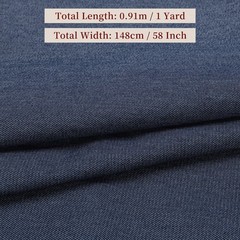 5 oz Denim Fabric 1 Yard 58 Inch Cotton Denim Fabric by the Yard Dark Blue