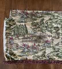 Ralph Lauren New Leighton Equestrian Fabric REMNANT 25”x90” Olive Fox Hunt READ