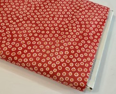 AUNT LINDY’S PAPER DOLLS Dark Pink Dots, Blue Hill Cotton Fabric HALF YARD