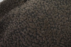 ONE Mario Sirtori Chenille Brown Leopard Animal Fabric 1.5M Made In Italy