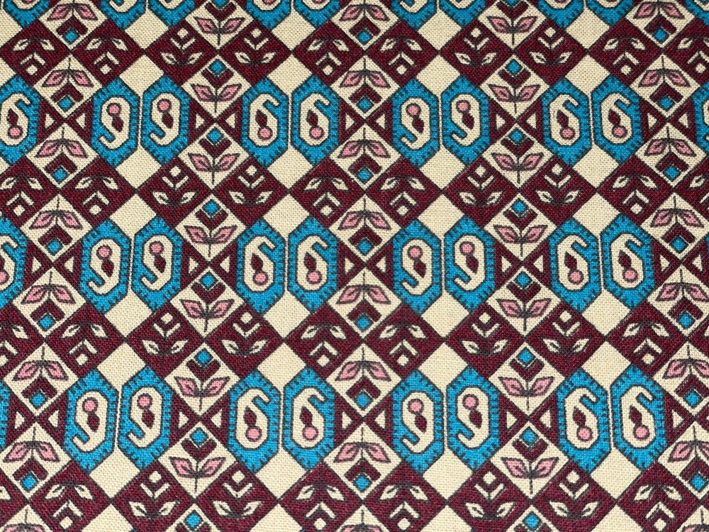 1/2 Yd Ozark Calicos Tulip Fabri-Quilt Vintage Retro Floral Cotton Fabric BTHY