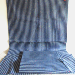 Yardage/fabric Vintage Striped DENIM Speckled 3.75yds Total-2 pc. 56″w