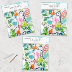 Cotton Safari Foliage Precut Fabric Squares 60 Pieces Quilting Crafts Home Decor