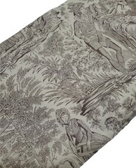 French General Fabric Toile Taupe Cotton Moda Sew Quilt Craft New FAT QUARTER