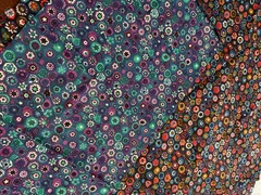 Hoffman California Cotton Fabric Lot 3 fat quarters FQ 18″ x 21″ MOD circles