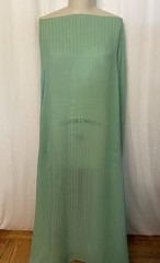 100% Silk Georgette 3D Textured Rib Stripe Sage Green Fabric 1 Yd 11″ Long 56″W
