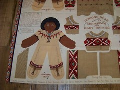 Vintage Running Bear MoonBeam and Baby Blossom Concord Fabric Craft Panel